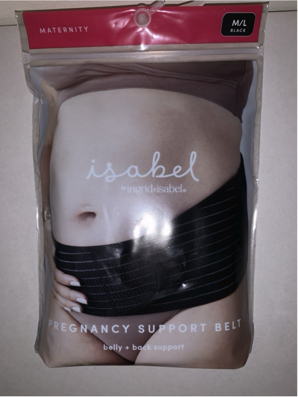 New Maternity • Pregnancy Support Belt Black Size M/L Isabel by Ingrid & Isabel